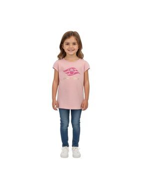 Disney Cruise Line Girl’s Bibbidi Bobbidi Boutique Pink Rhinestone Tee XS